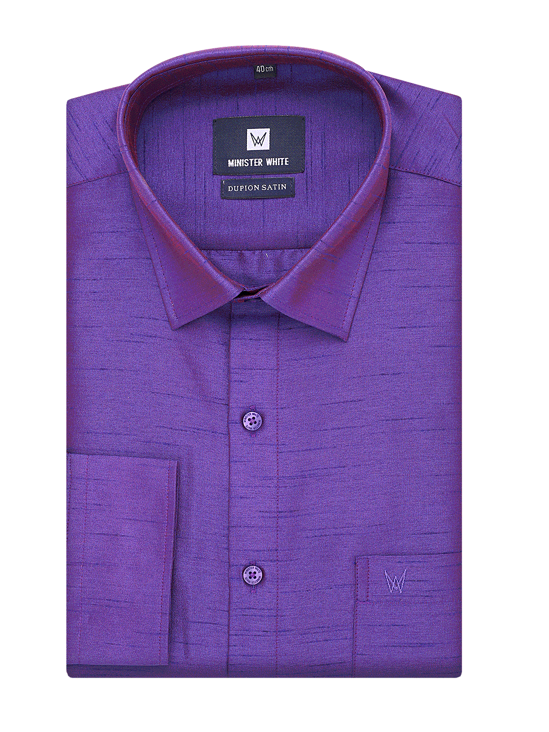 Shop Men's Dark Violet Dupion Satin Shirt
