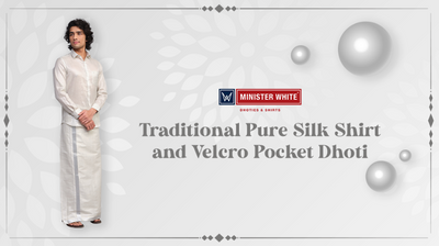 Traditional Pure Silk Shirt and Velcro Pocket Dhoti