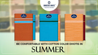 Be Comfortable with Cotton color dhotis in summer