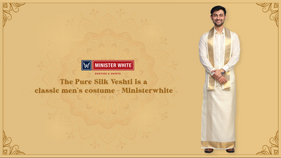 The Pure Silk Veshti is a classic men's costume – Minister white