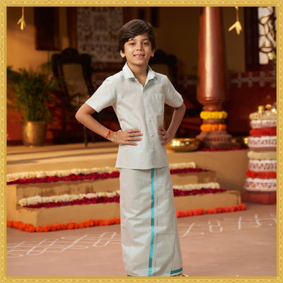 Kids Tissue Shirt & Dhoti