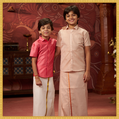 Minister White Kids shirts and dhotis Colleciton