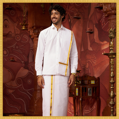 Minister White Wedding Cotton Combo Collection