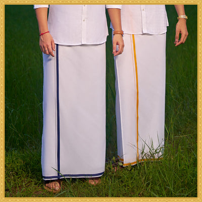 Minister white men's dhoti collections