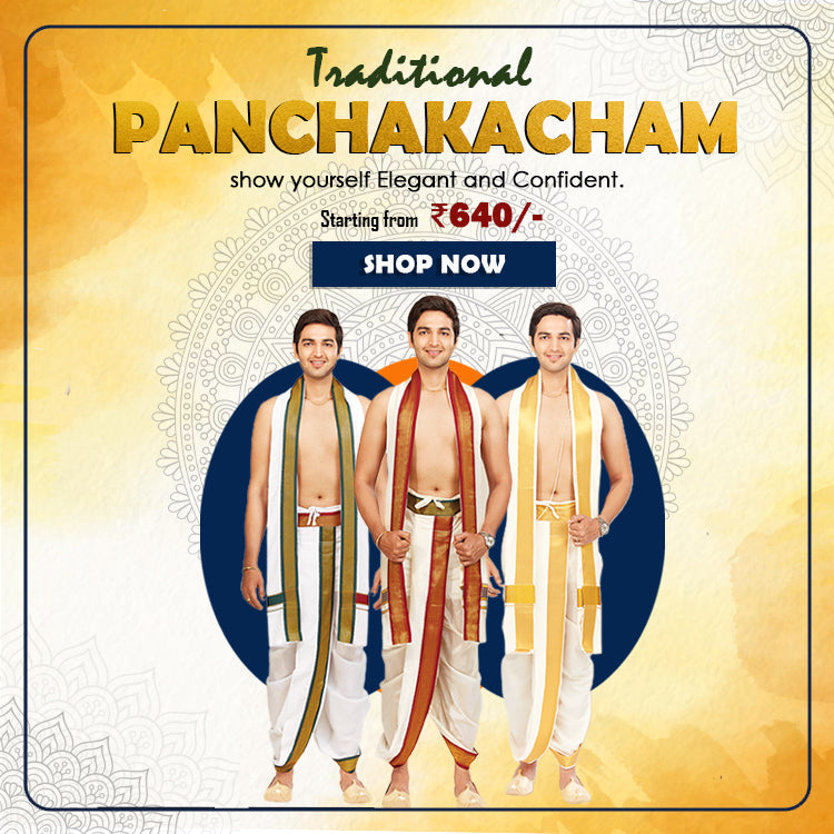 Panchakacham Dhoti Online is now readily available at ministerwhite.com. Buy White Panchakacham Veshti Online and choose your perfect match and get it delivered right to your doorstep.  