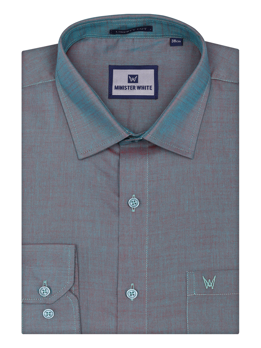Mens Cotton Steel Grey Color Shirt by Minister White