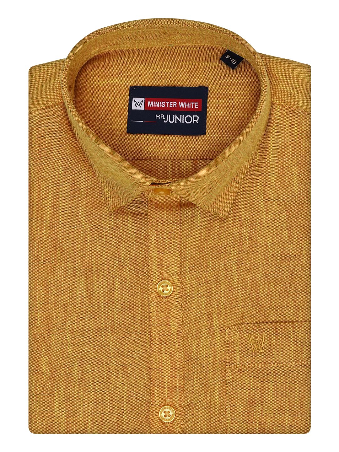 Boys Half Sleeves Yellow Color Shirt by Minister White