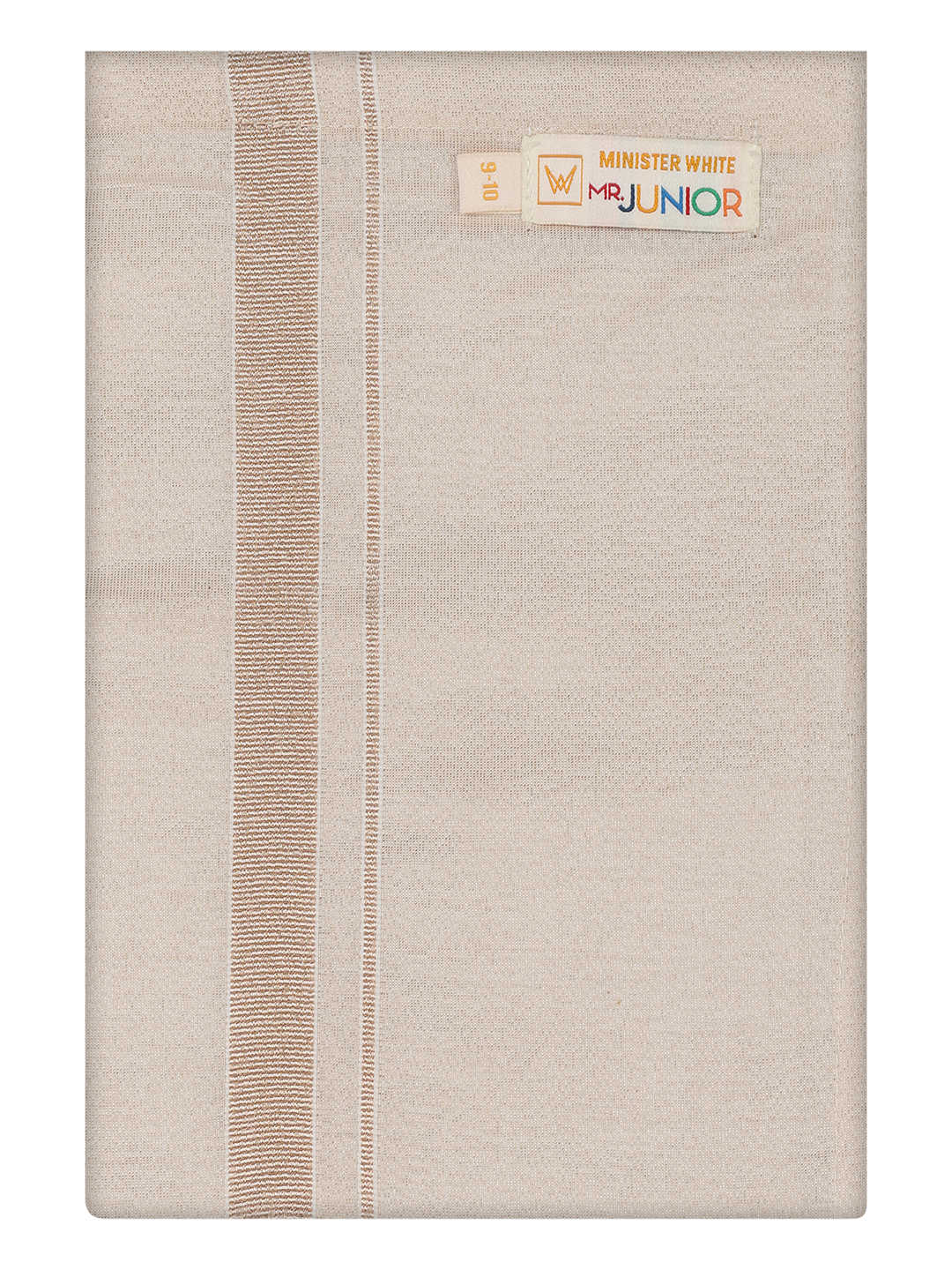 Boys Tissue Light Copper Colour Dhoti by Minister White