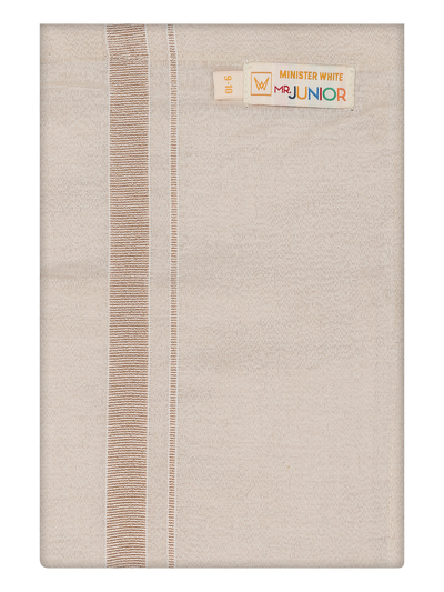 Boys Tissue Light Copper Colour Dhoti by Minister White