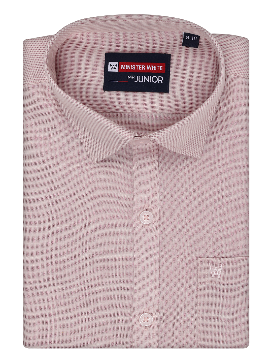 Boys Tissue Rose Colour Shirt by Minister White