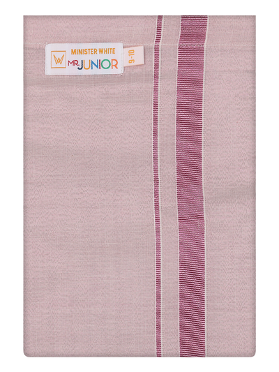 Boys Tissue Rose Colour Dhoti by Minister White