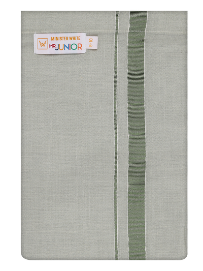 Boys Tissue Olive Green Colour Dhoti by Minister White