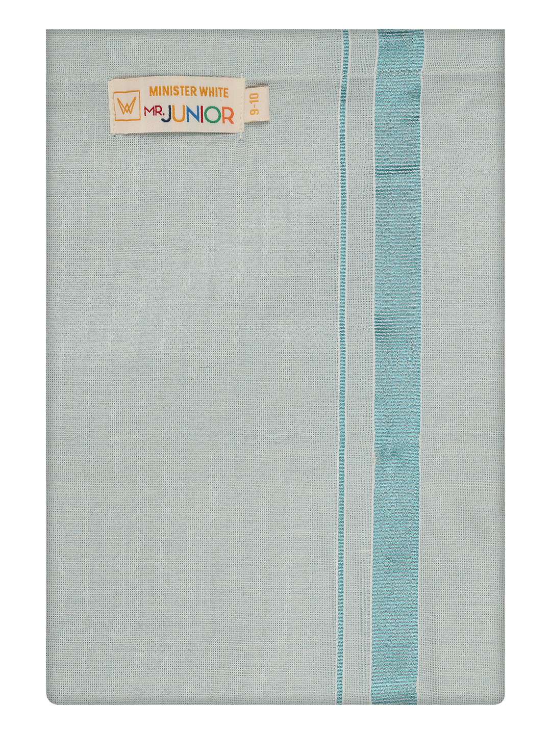 Boys Tissue Mint Blue Colour Dhoti by Minister White