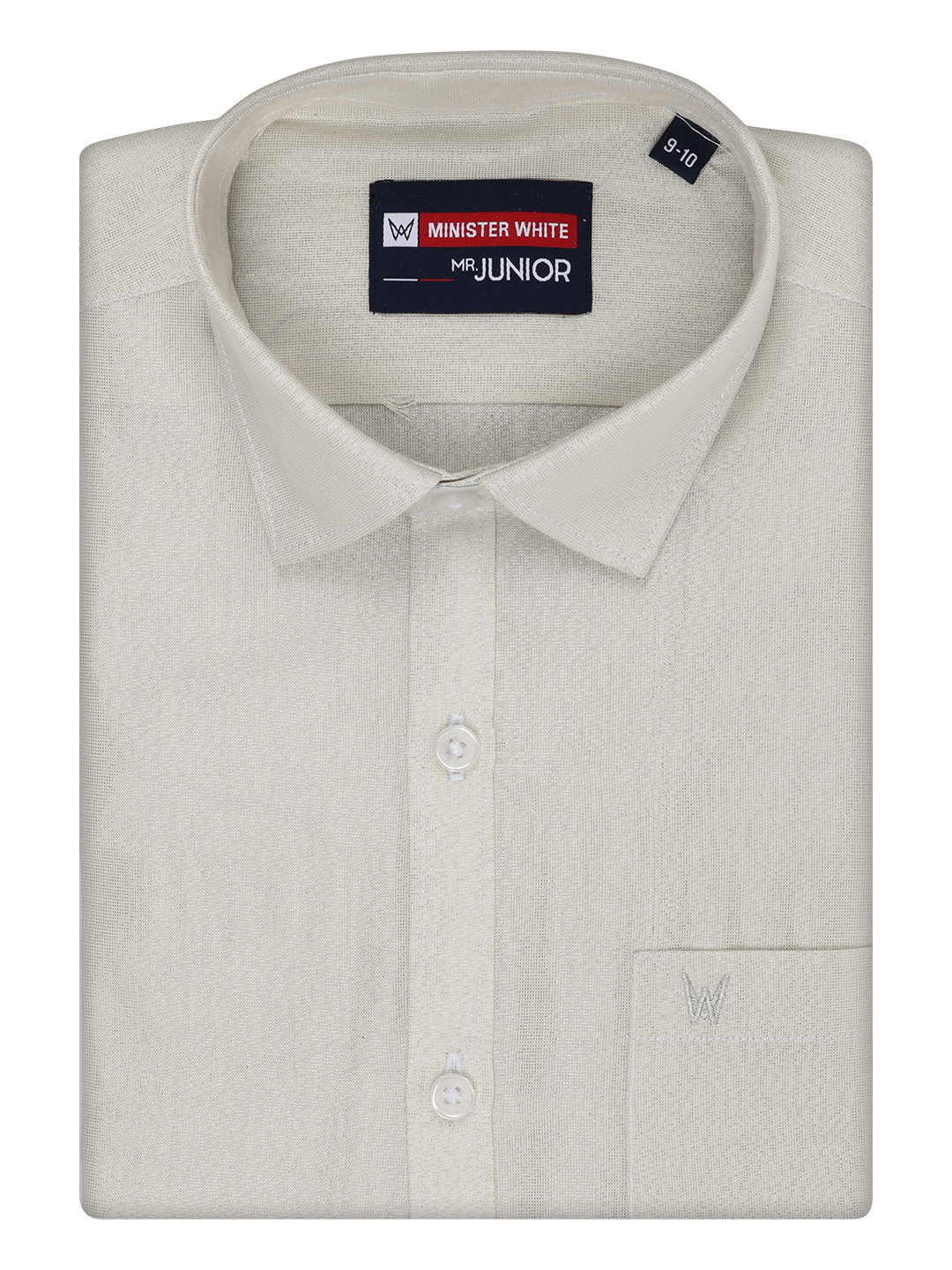 Boys Tissue Silver Colour Shirt by Minister White