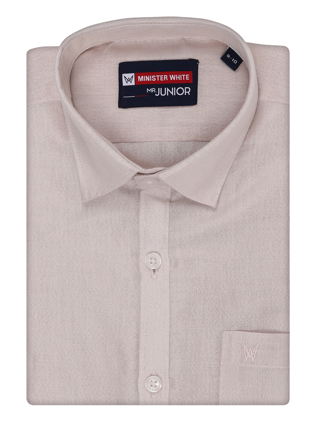 Boys Tissue Light Rose Colour Shirt by Minister White