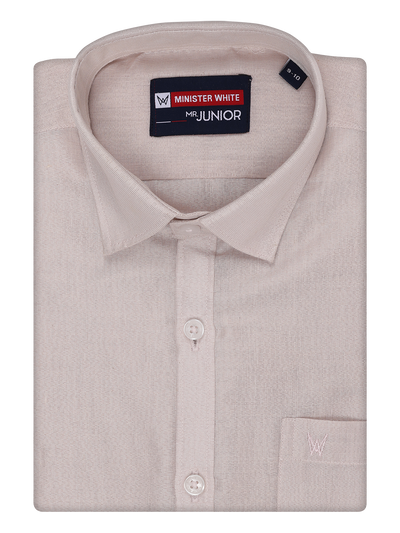 Boys Tissue Light Rose Colour Shirt by Minister White