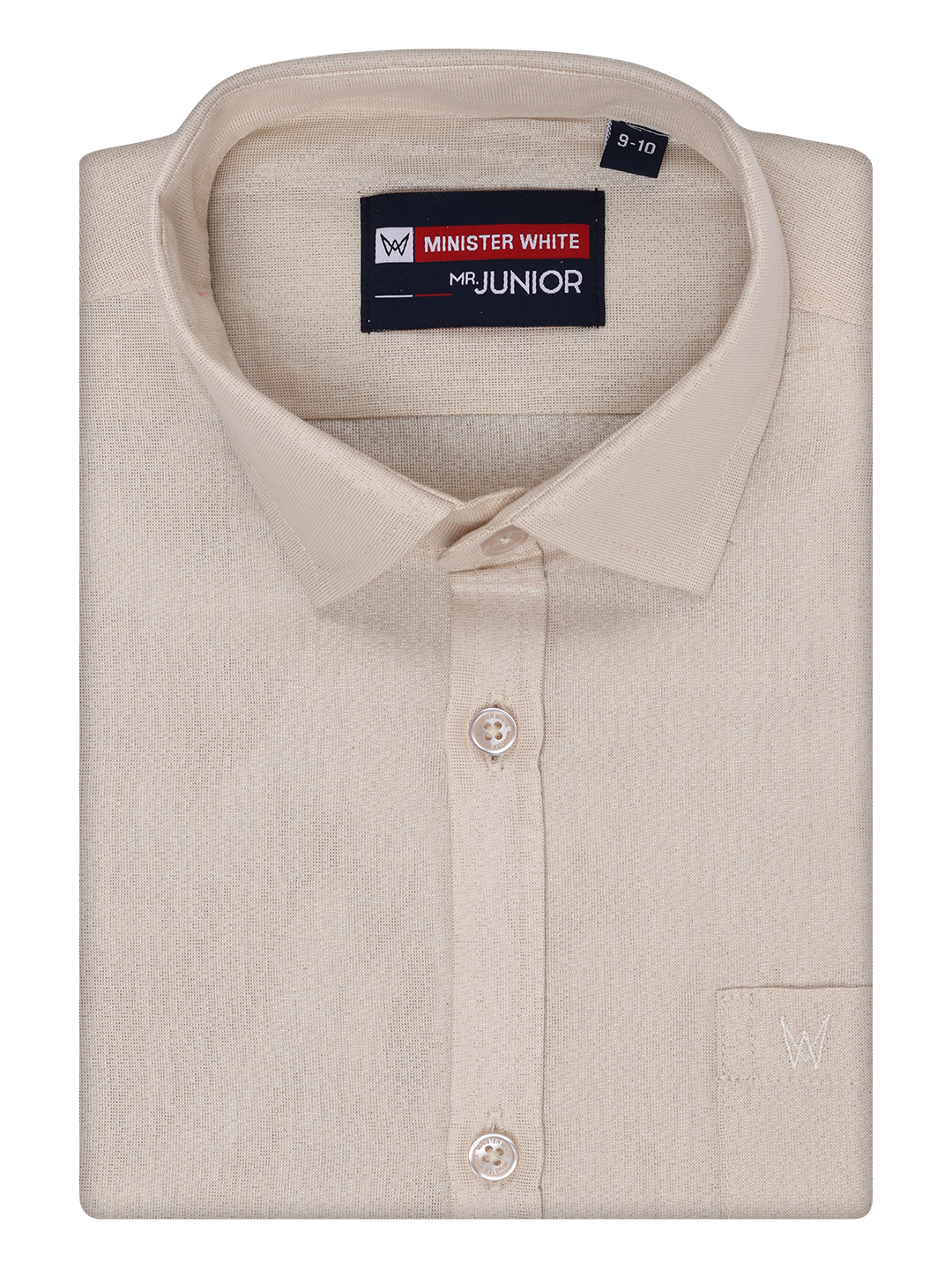 Boys Tissue Almond Colour Shirt by Minister White