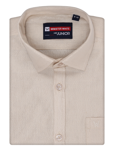 Boys Tissue Almond Colour Shirt by Minister White
