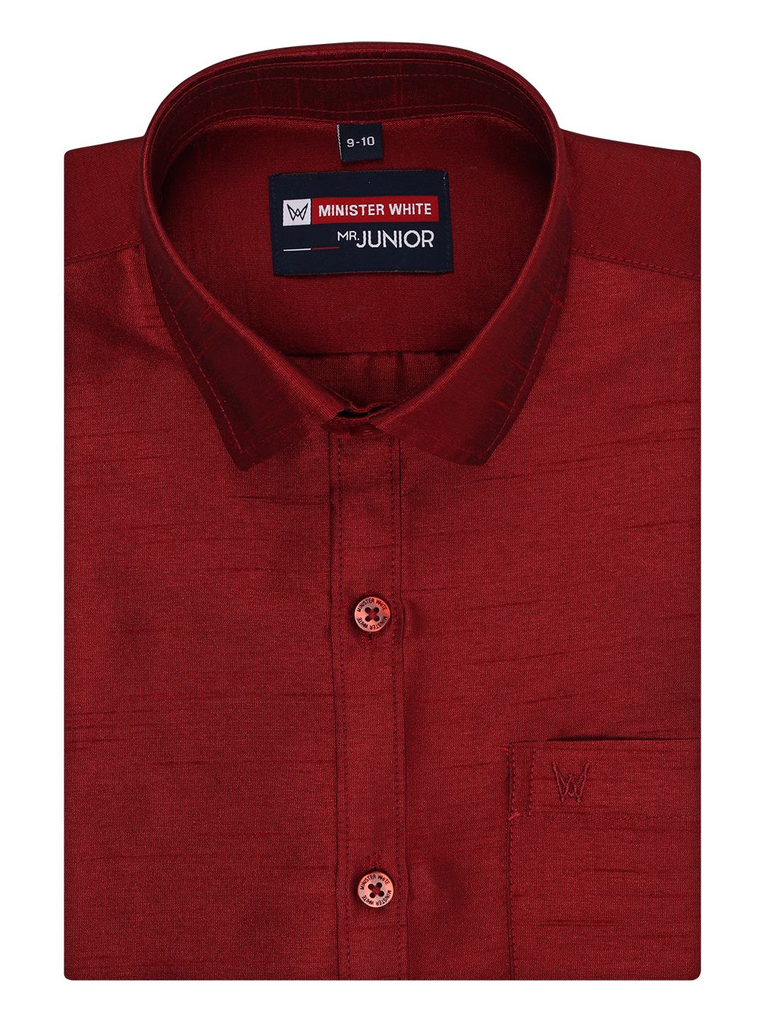 Boys Maroon Color Half Sleeves Shirt by Minister White 1