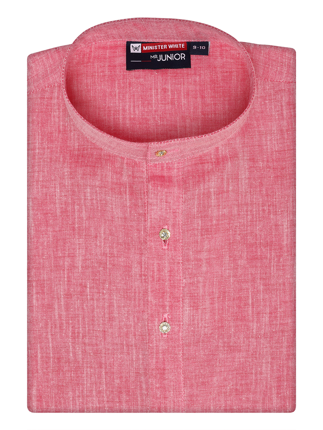 Boys Cotton Pink Color Kurta by Minister White