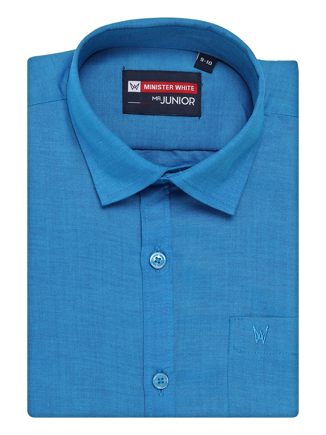 Boys Blue Half Sleeves Shirt by Minister White