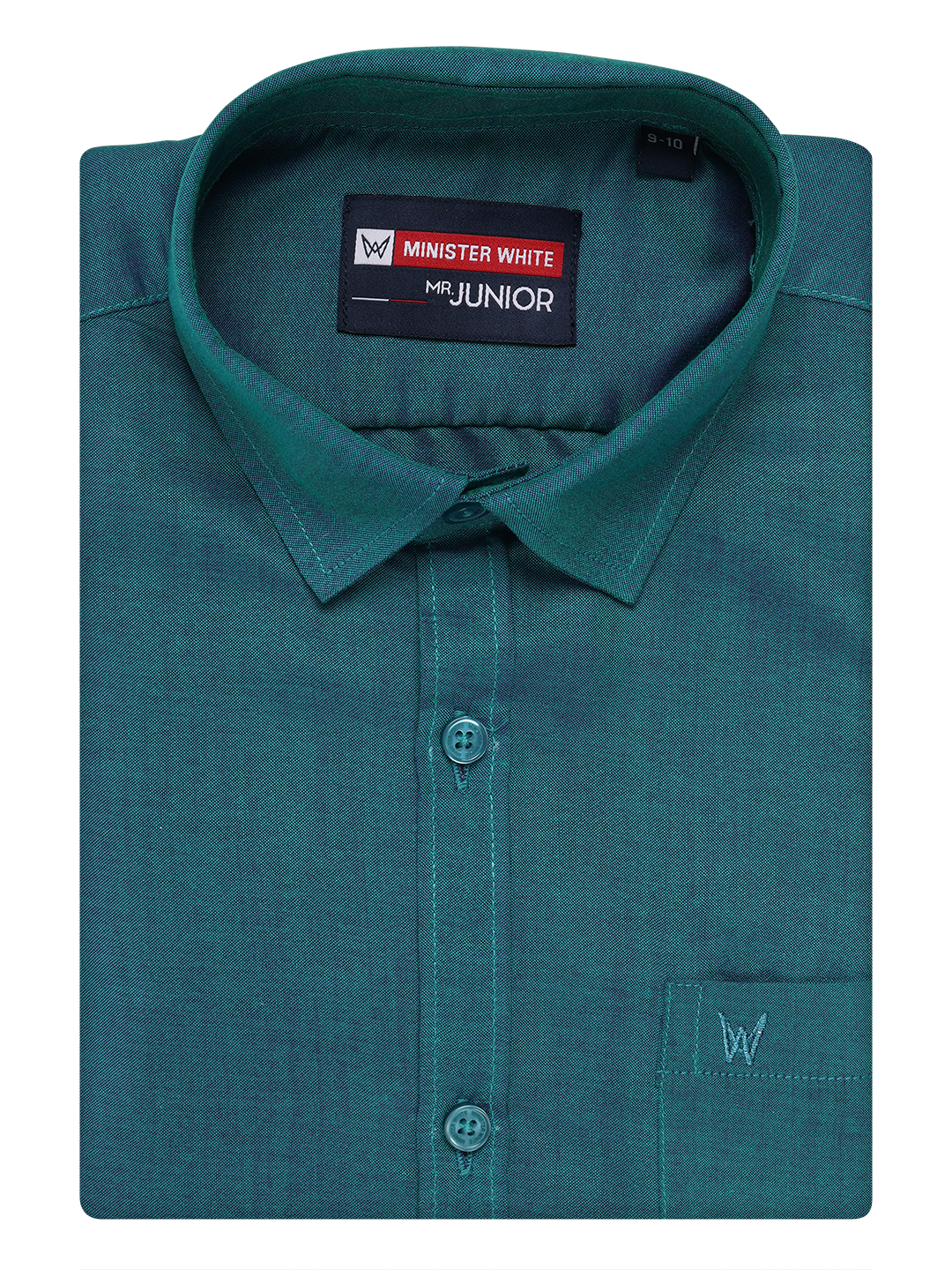 Boys Teal Half Sleeves Shirt by Minister White