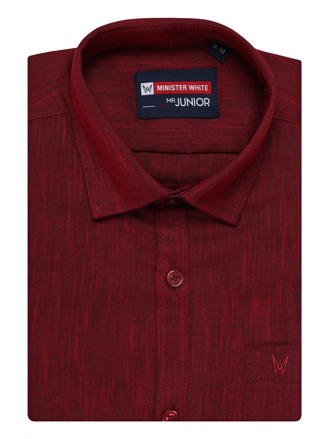 Boys Cotton Maroon Colour Half Sleeves Shirt Friendly Boy by Minister White
