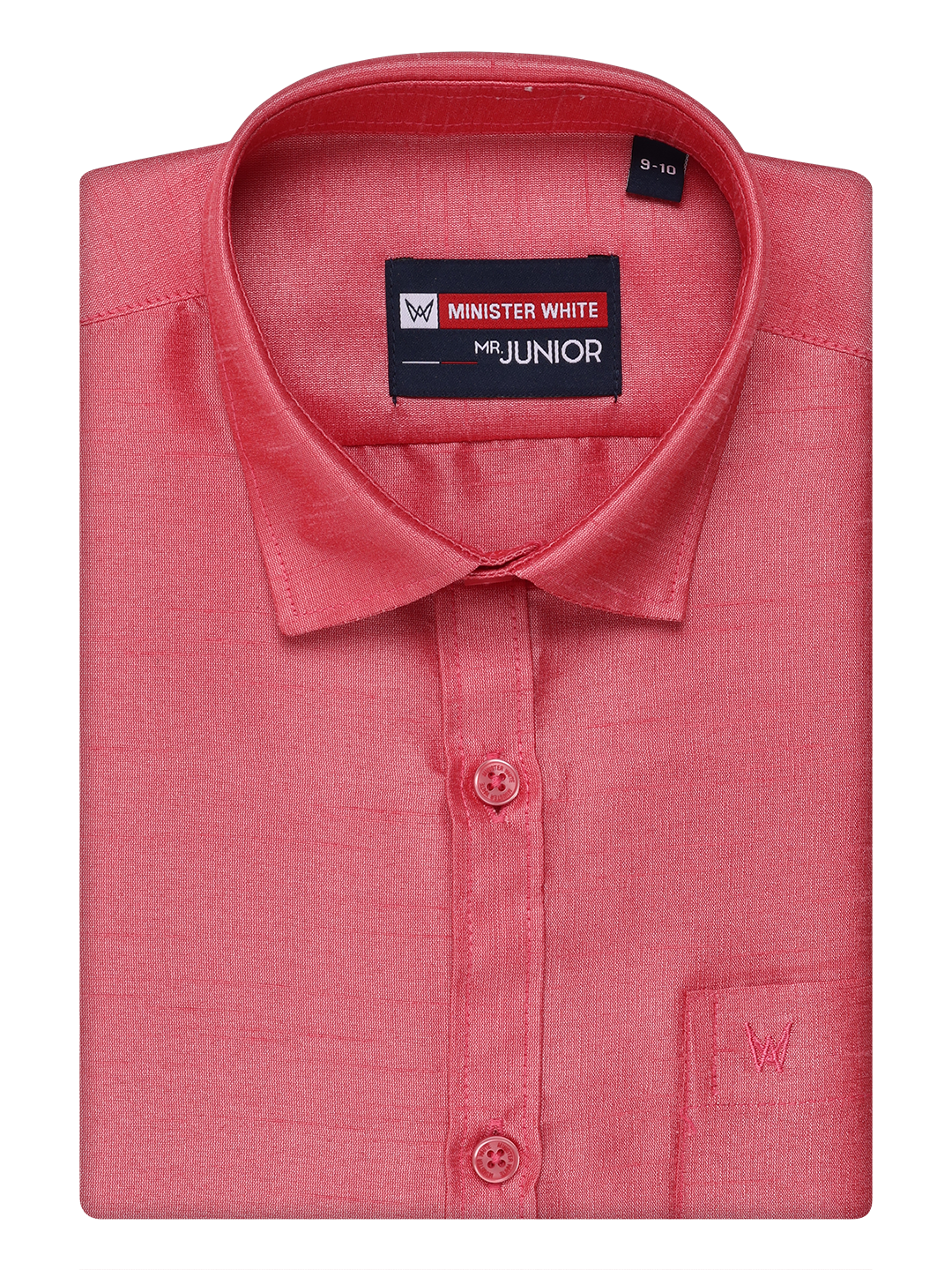 Boys Dark Pink Colour Half Sleeves Shirt Intense Boy by Minister White