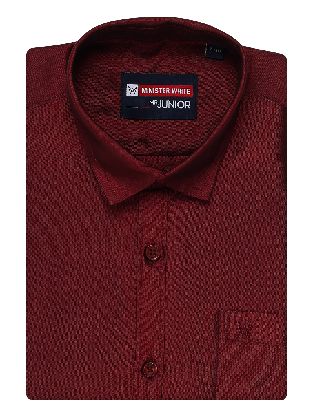 Boys Dupion Satin Maroon Colour Half Sleeves Shirt Happy Boy by Minister White