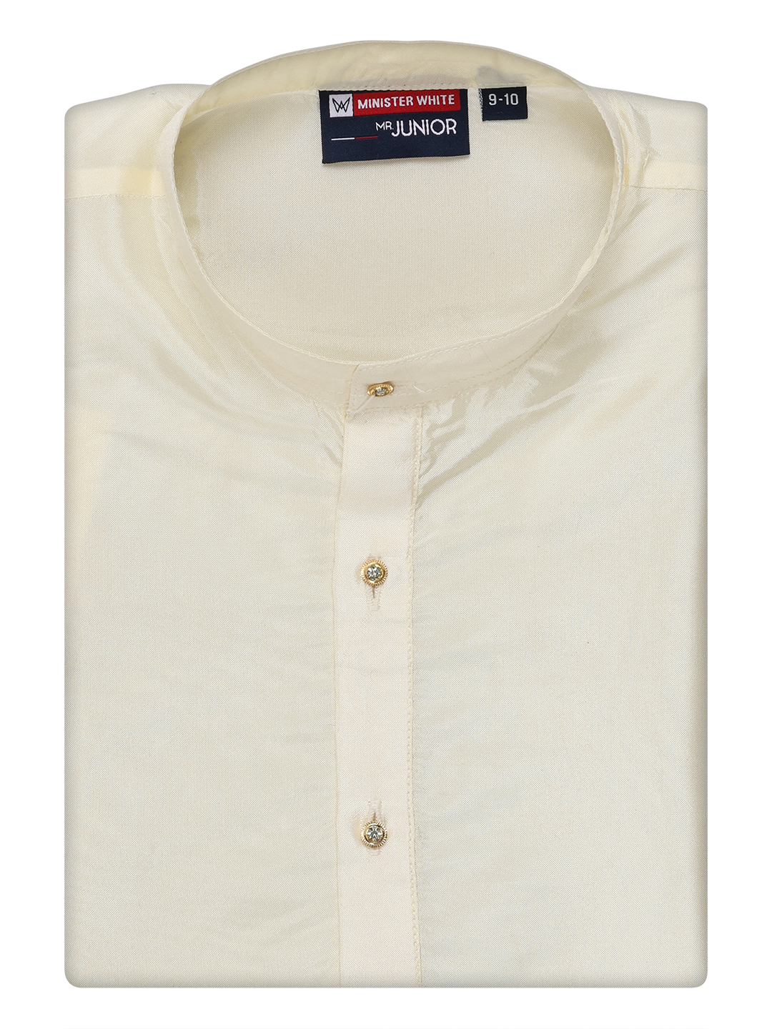 Cotton Cream Full Sleeves Kurta Gifted Boy by Minister White