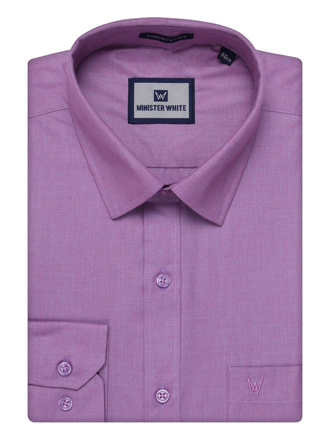 Mens Cotton Light Purple Color Shirt by Minister White