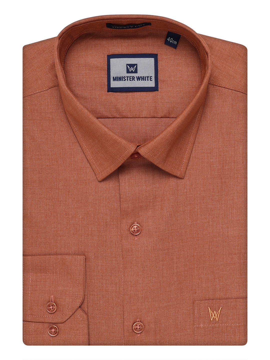 Mens Cotton Brown Color Shirt by Minister White 