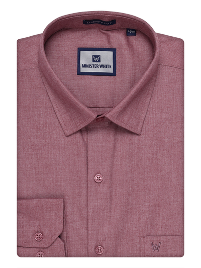 Mens Cotton Light Maroon Color Shirt by Minister White