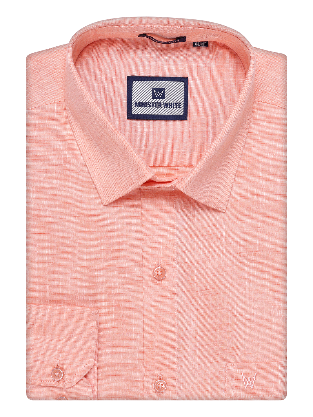 Mens Cotton light Pink Color Shirt by Minister White