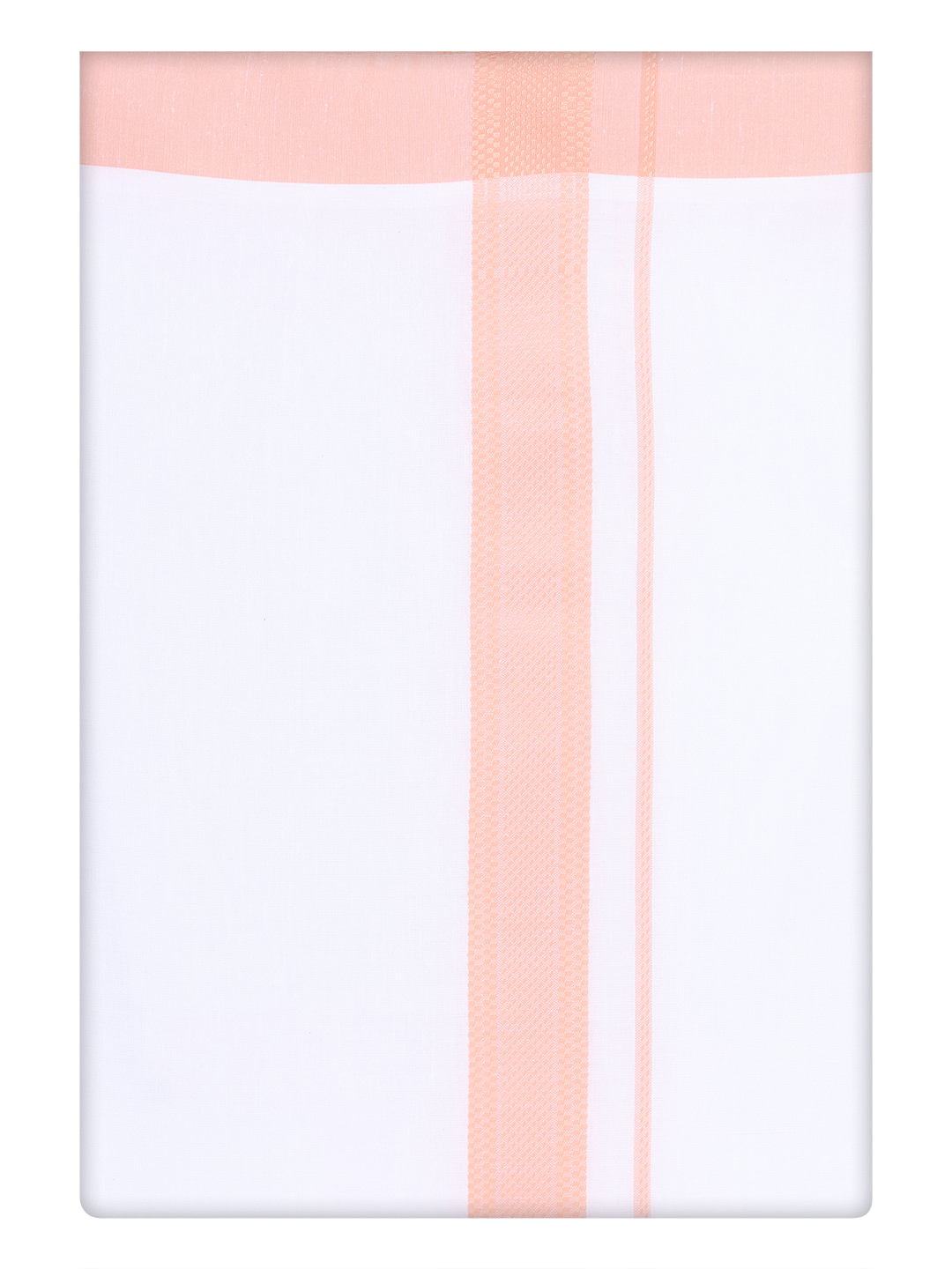Mens Cotton White Dhoti with Light Pink Border By minister White