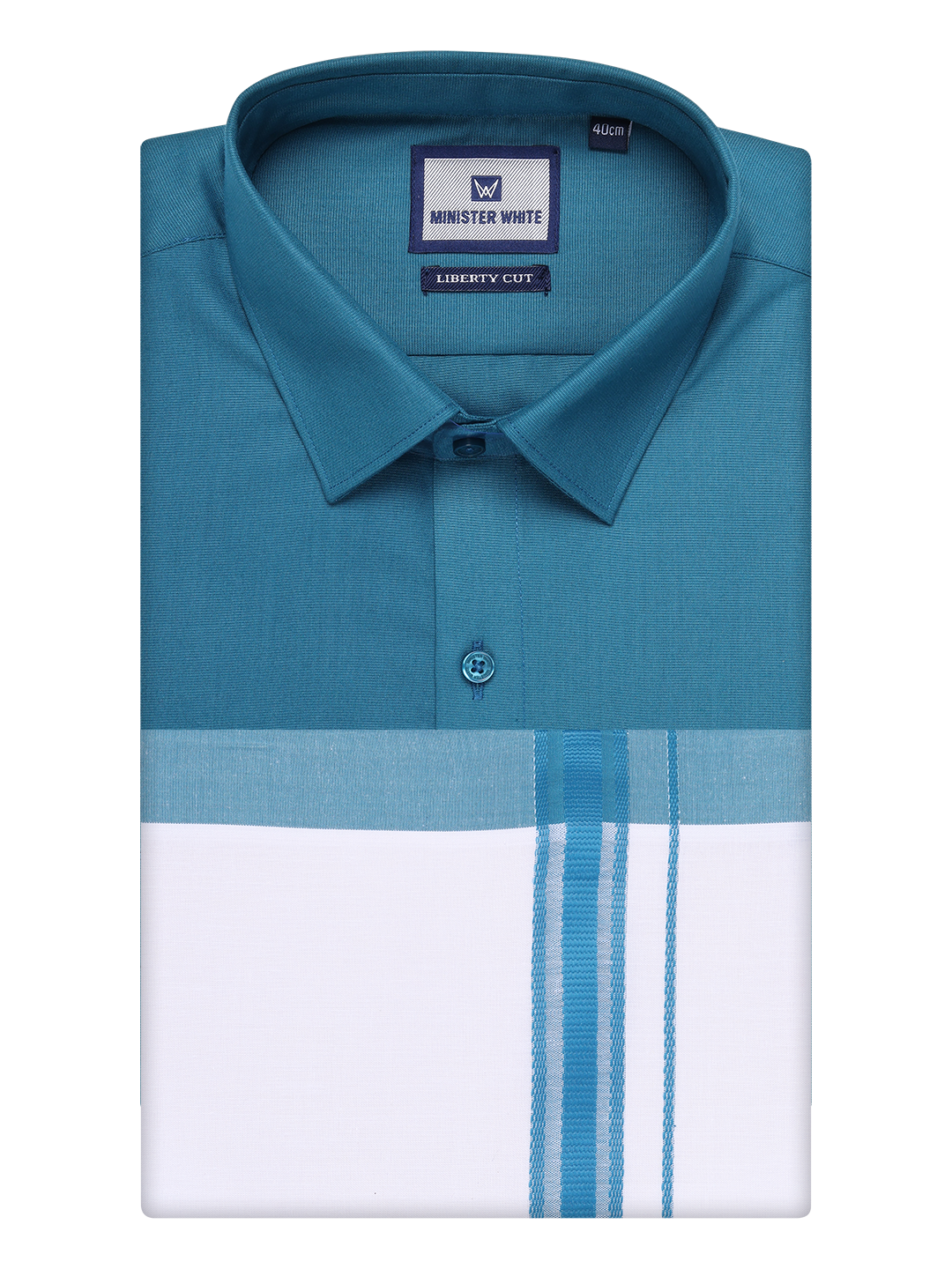 Mens Cotton Green Matching Shirt and Dhoti Combo Luster