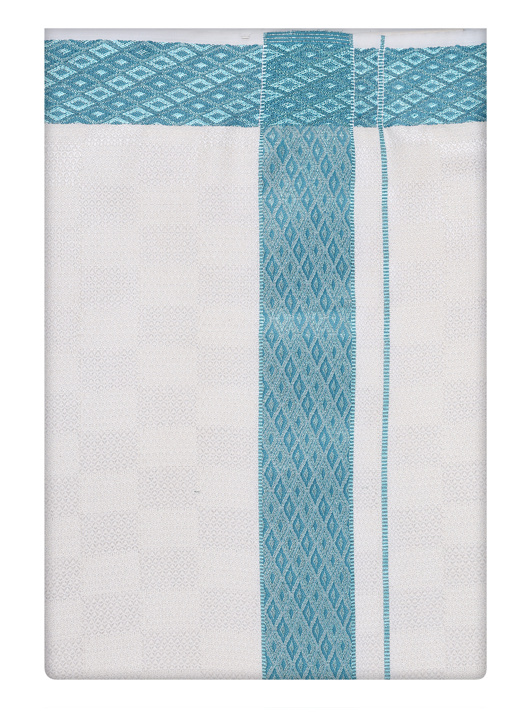 Men's Cotton Airtex Matching Border Dhoti Nector