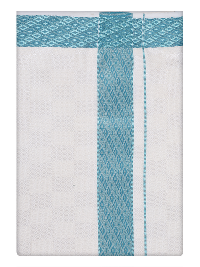 Men's Cotton Airtex Matching Border Dhoti Nector