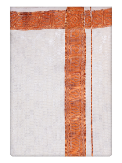 Men's Cotton Airtex Matching Border Dhoti Nector
