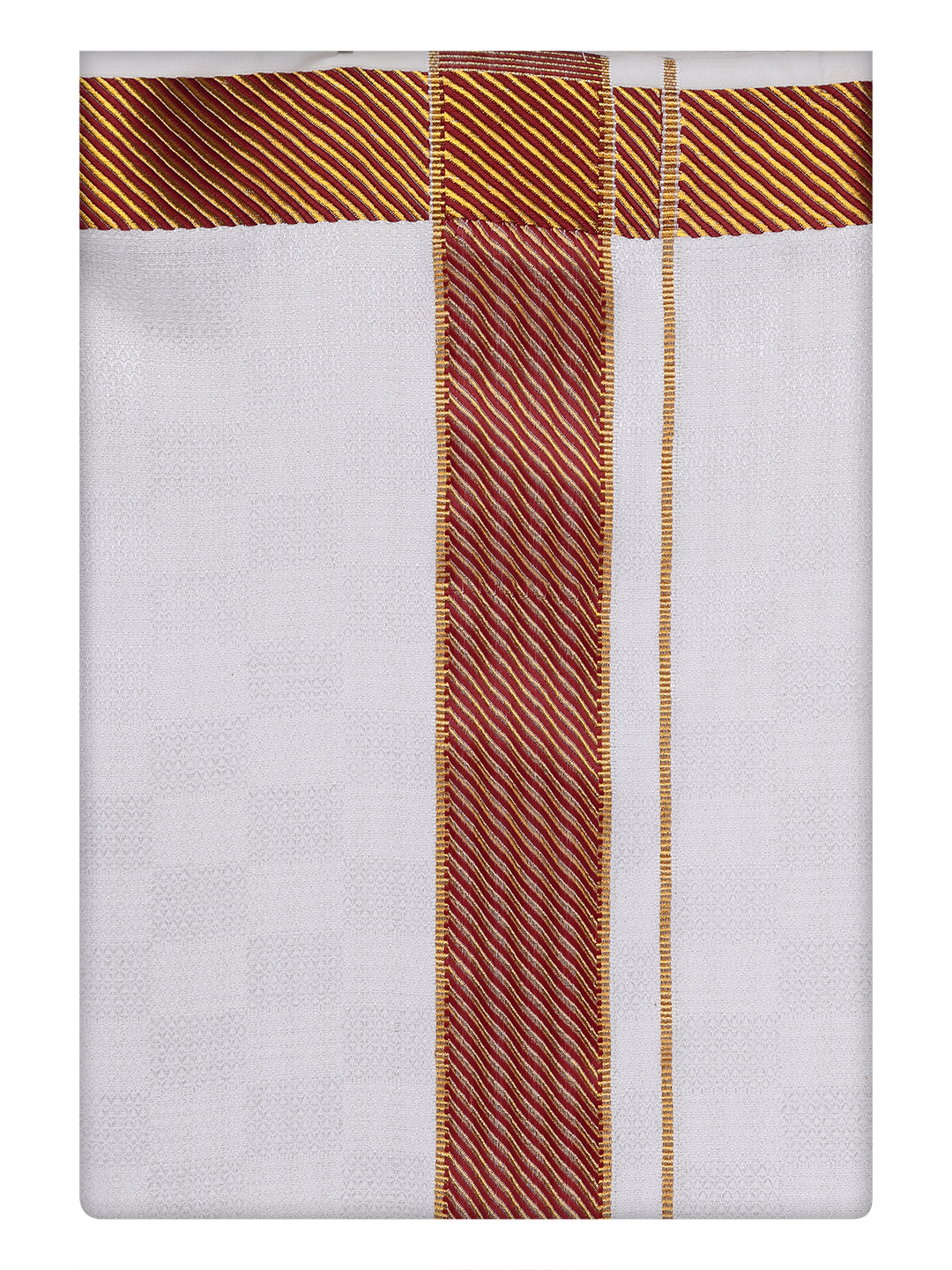 Men's Cotton Airtex Matching Border Dhoti Nector
