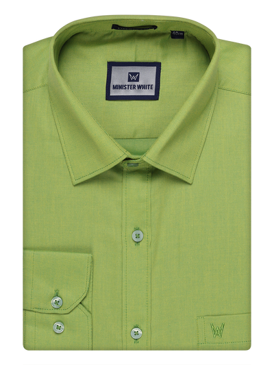 Men's Cotton Parrot Green Shirt Nector 