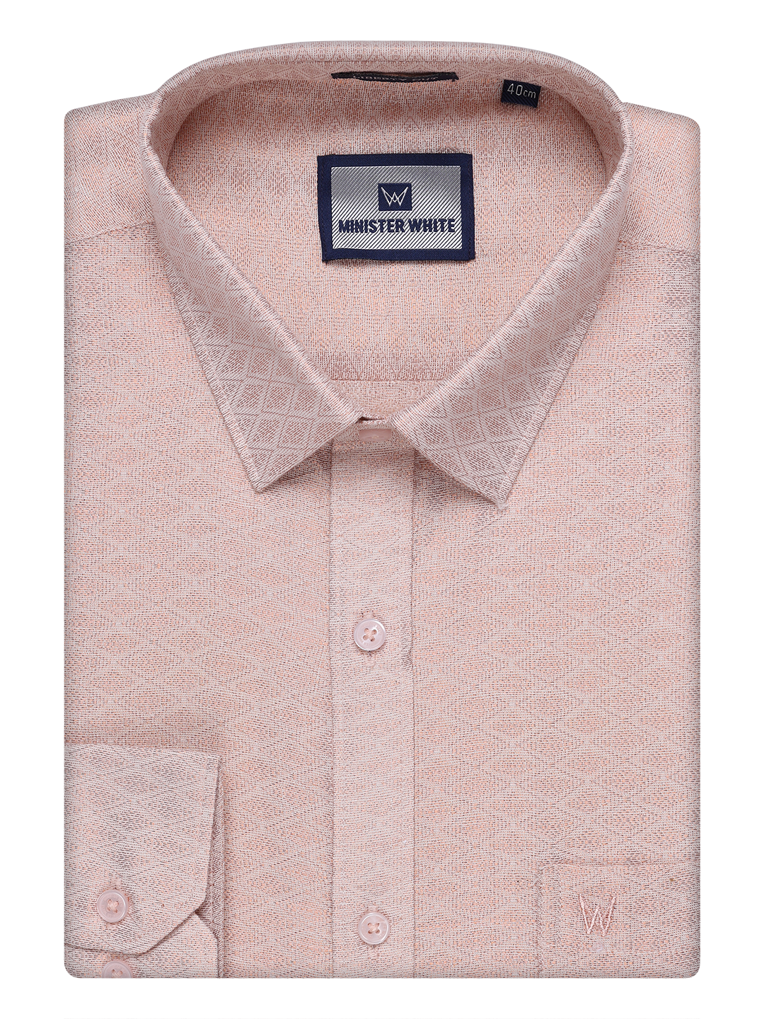 Mens Copper Tissue Jacquard Shirt by Minister White