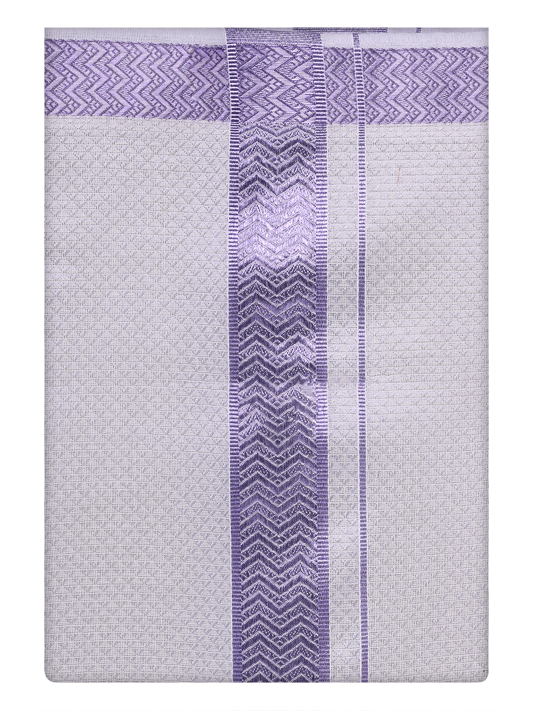 Mens Lavender Tissue Jacquard Dhoti by Minister White