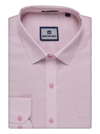 Mens Rose Color Tissue Shirt by Minister White
