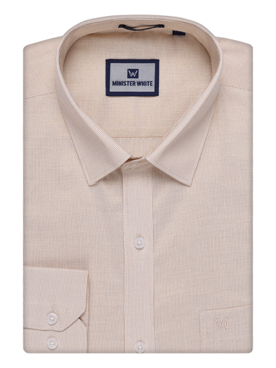 Mens Gold Tissue Stripe Shirt By Minister White