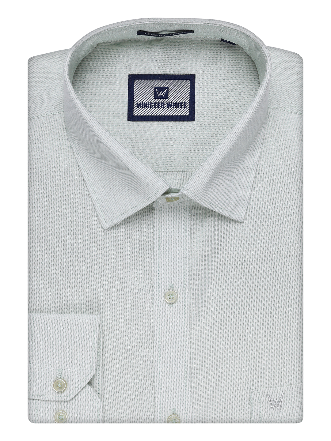 Mens Sky Green Color Tissue Shirt by Minister White