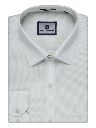 Mens Sky Green Color Tissue Shirt by Minister White