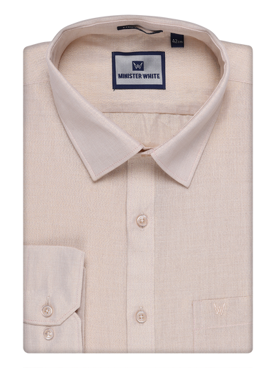 Mens Tissue Gold Color Shirt by Minister White