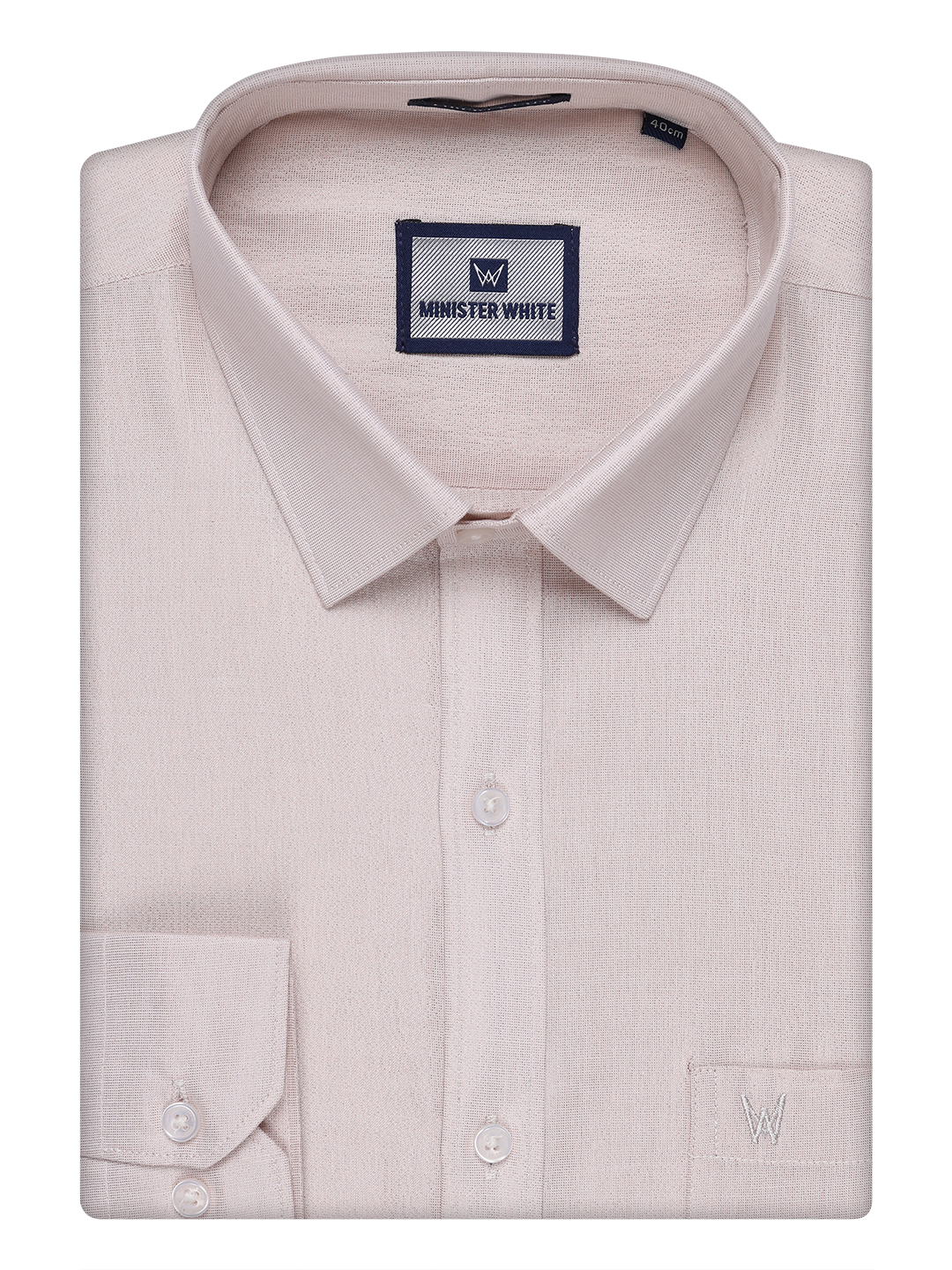 Mens Tissue Almond Color Shirt by Minister White