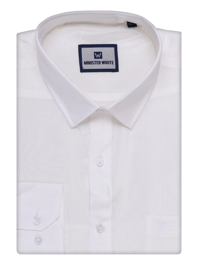 Men's Art Silk Half White Full Sleeves Shirt Finesse 